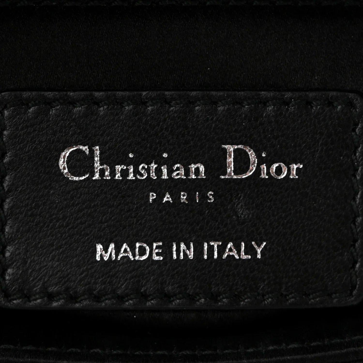 Satin Crystal Cannage Mini Lady Dior Black