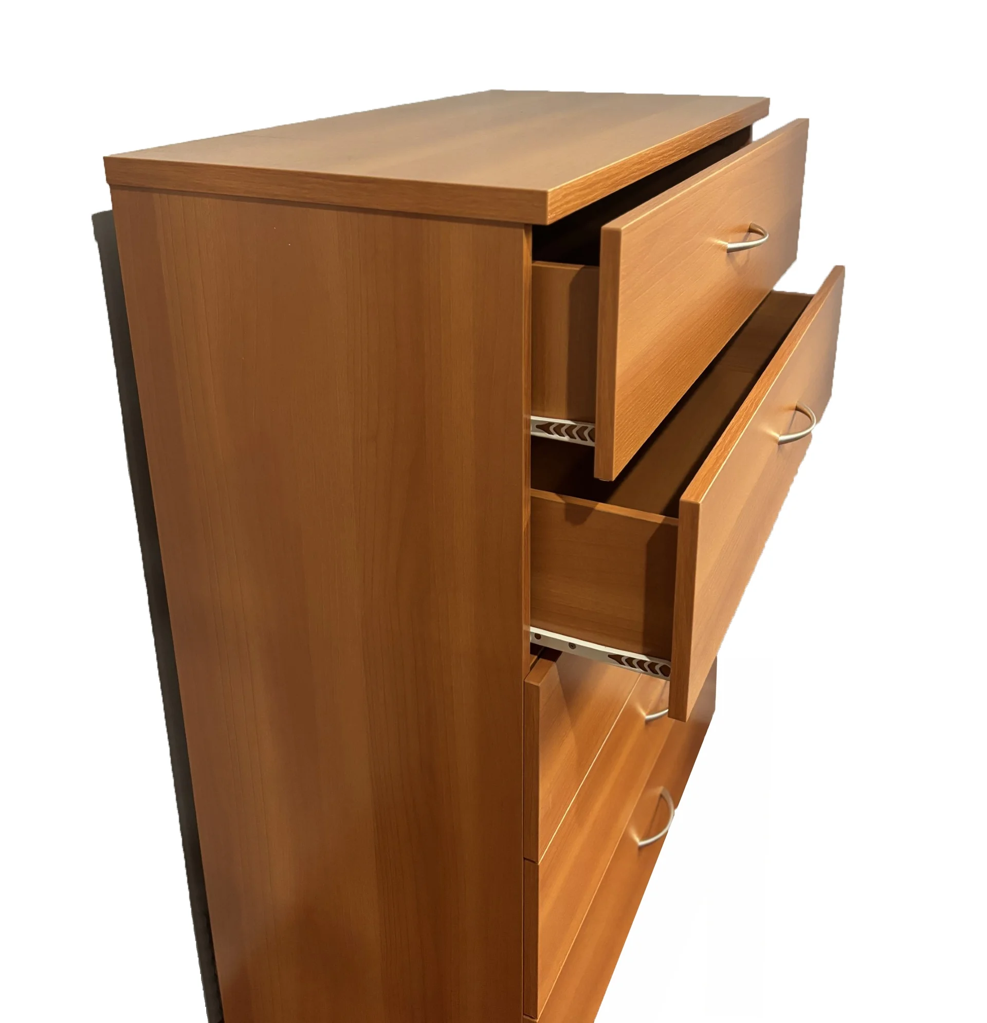 5 Drawer Dresser with Metal Handle, Perfect for Living Room, Bedroom, Brown(Brown) Image 4