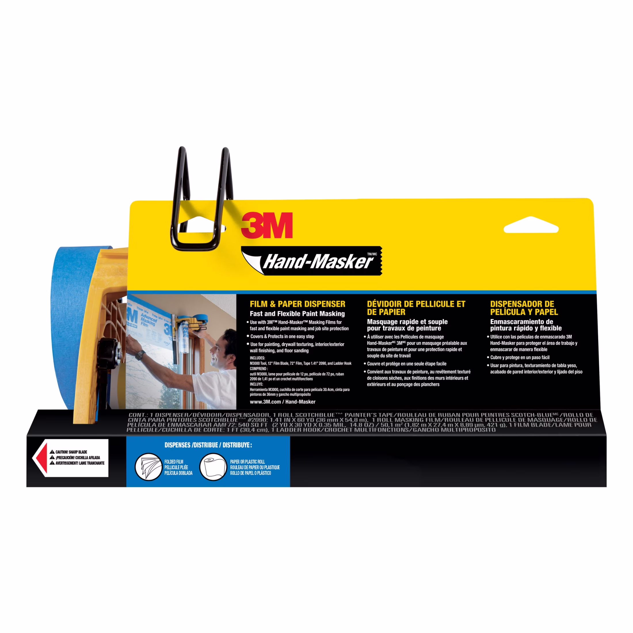 Hand-Masker Masking Film Tape, Job Prep, Paint Supply, M3000-PAK-SC, 1 Kit