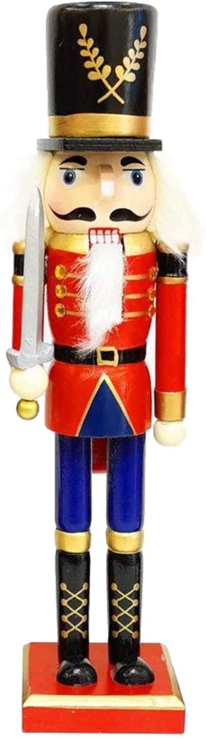 Taotenish Christmas Nutcracker Christmas Wooden Nutcracker Ornaments Nutcracker Puppet for Kids, Home/Desktop/Christmas Decoration - 12 in
