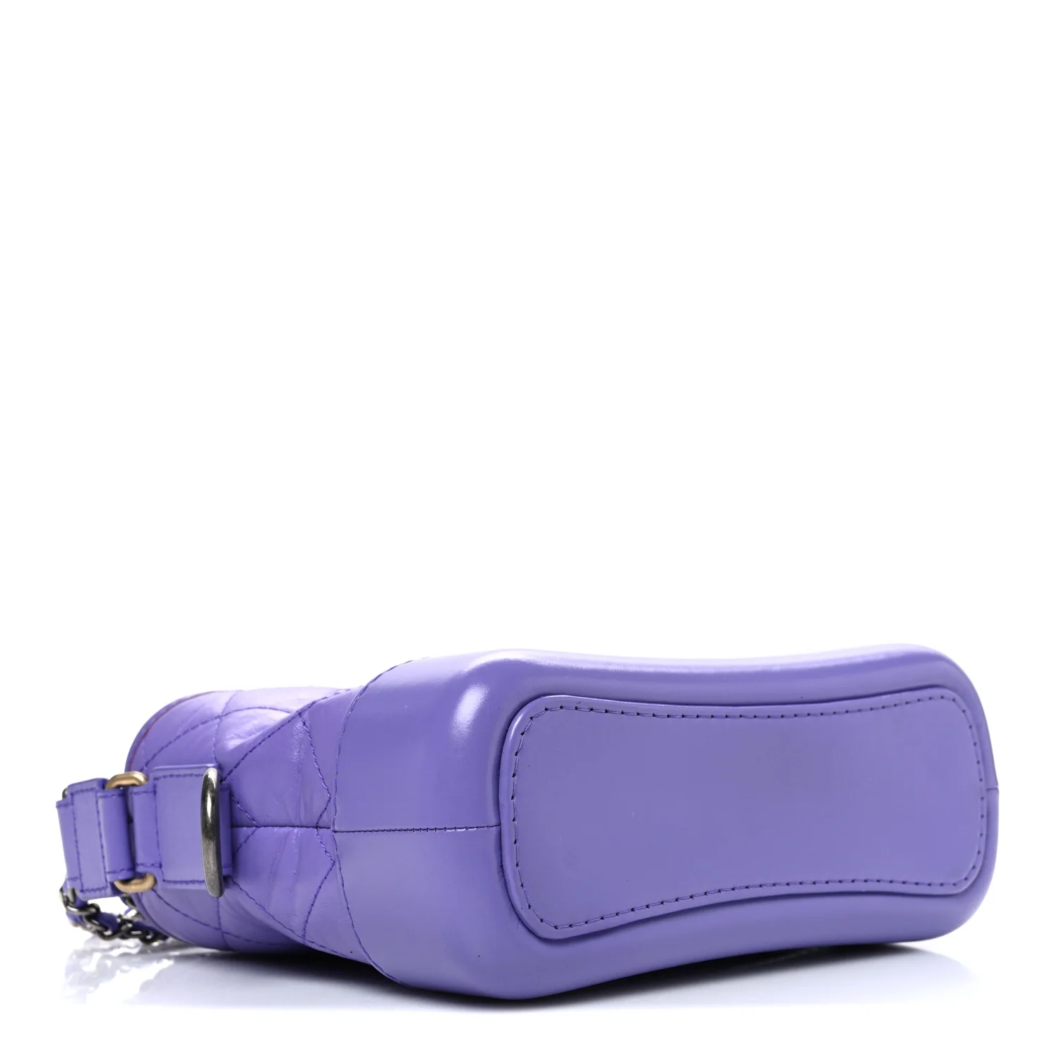 Aged Calfskin Quilted Small Gabrielle Hobo Purple