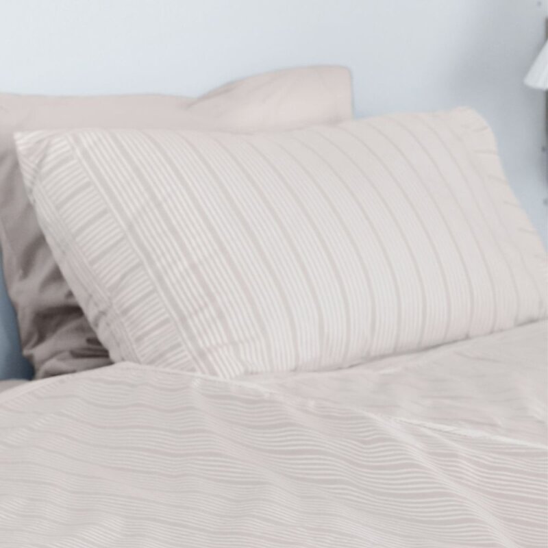 Bedding Collection putetrekk 50x70 cm 2 stk sand stripes