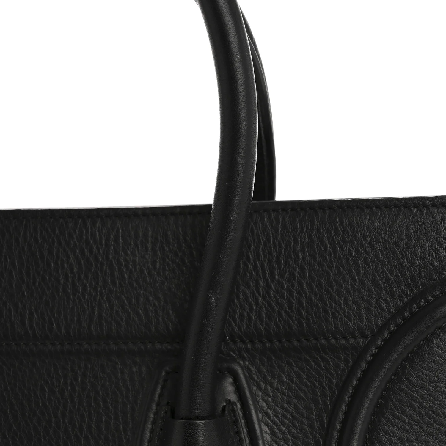 Grained Calfskin Medium Phantom Luggage Black