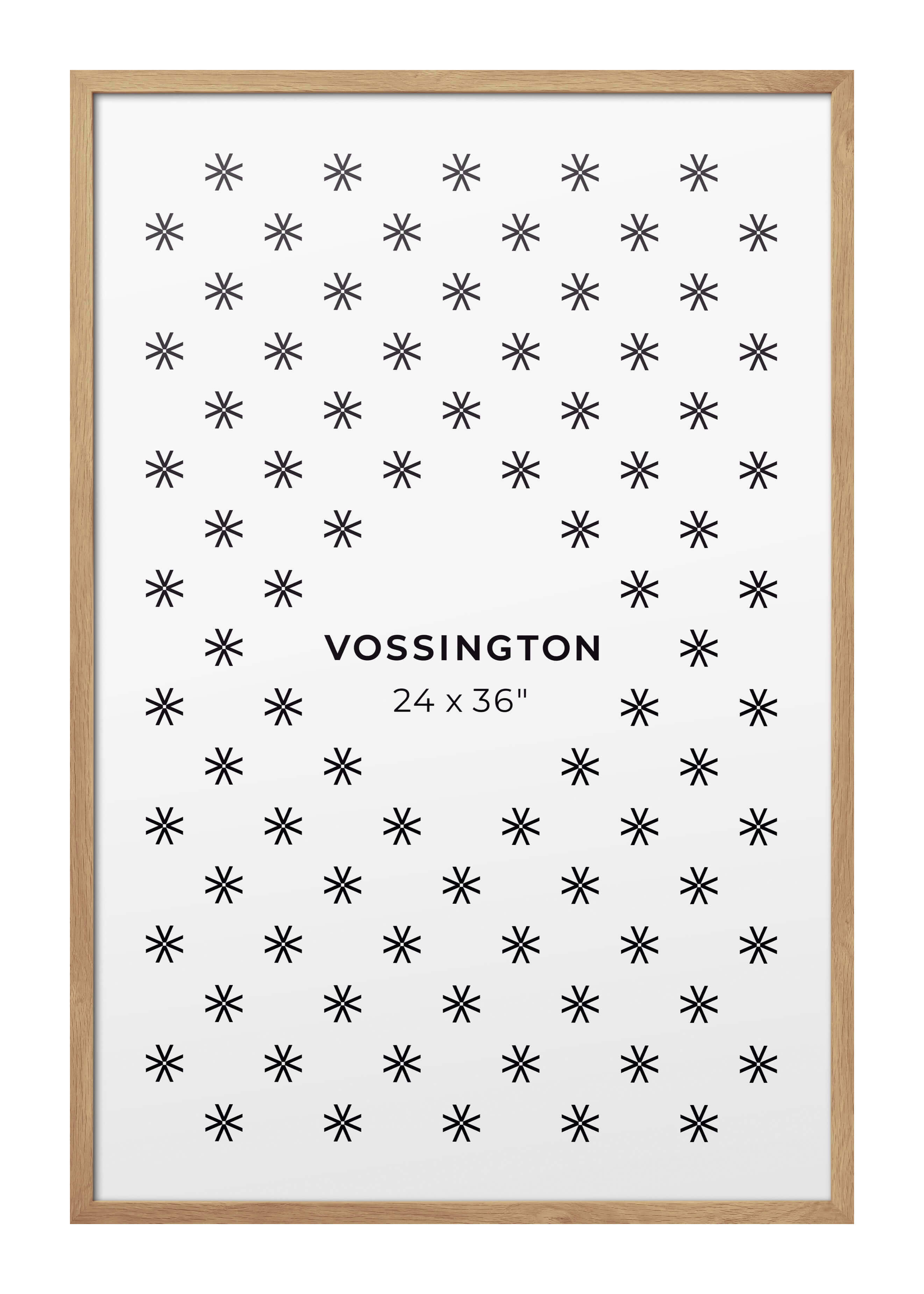 Vossington Classic 24x36 Oak Frame - Light, Natural Wood Picture Frame for Wall - Fits 1 Photo, Poster, or Art Print - 24 x 36 - Large Style