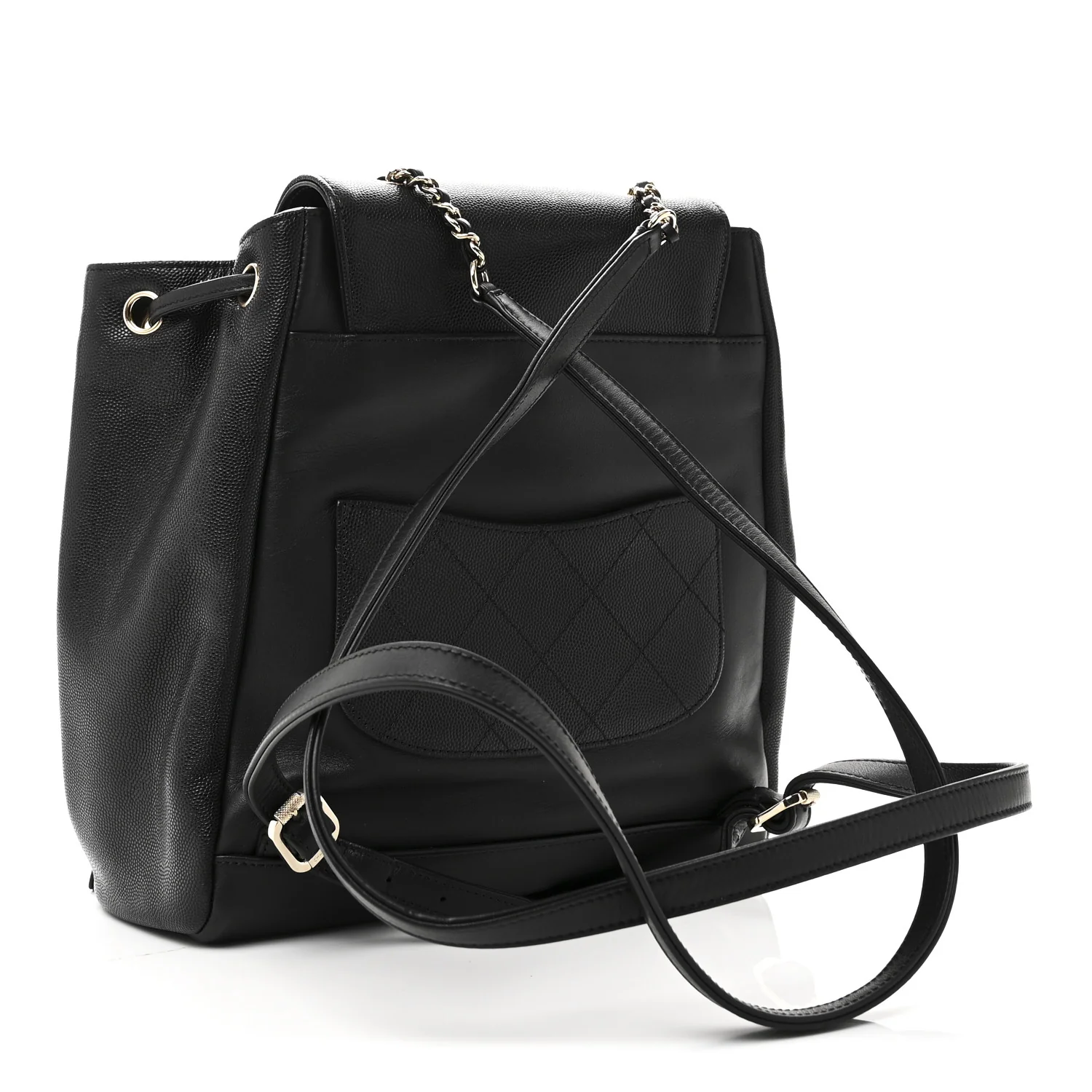Caviar Quilted Business Affinity Backpack Black