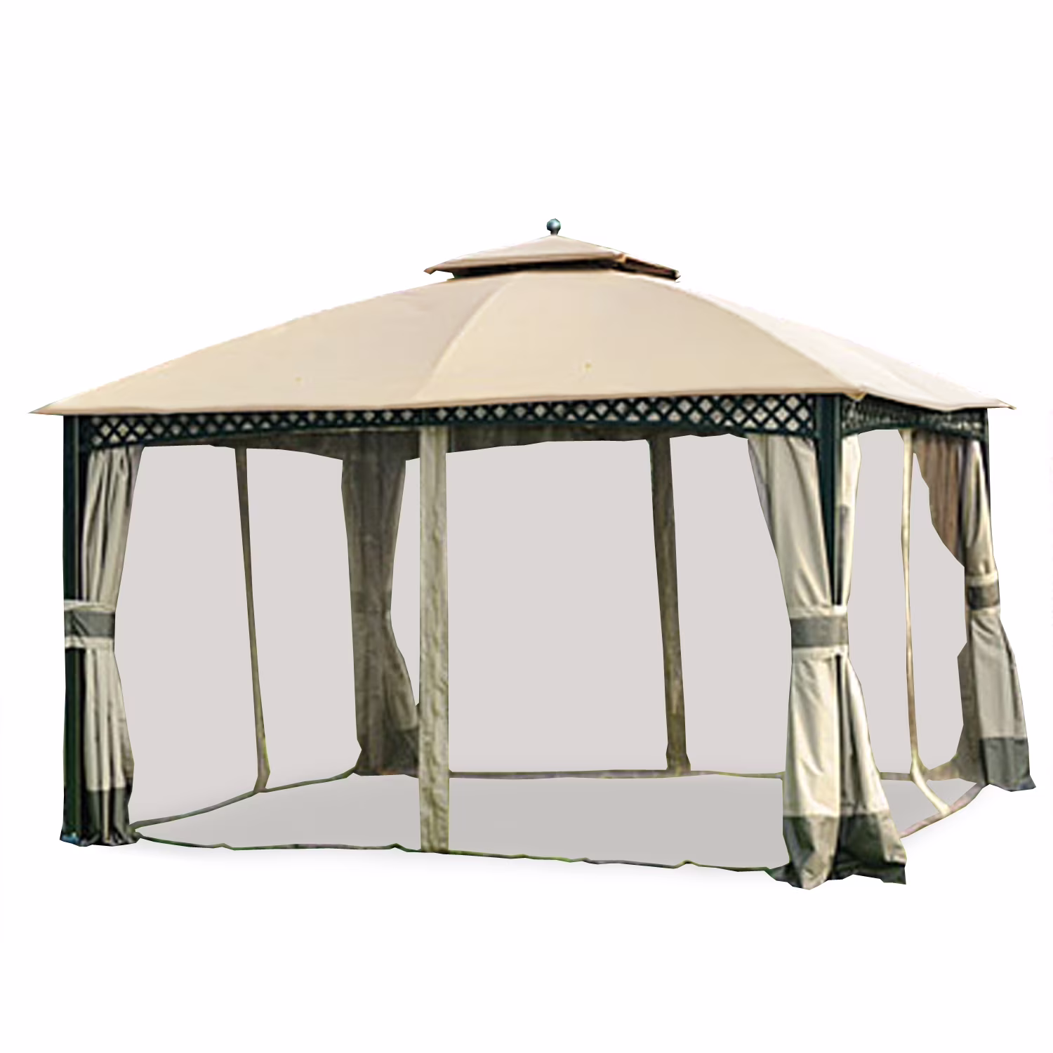 Garden Winds Replacement Canopy Top and Side Mosquito Netting Set for Windsor Dome Gazebo, Riplock 350