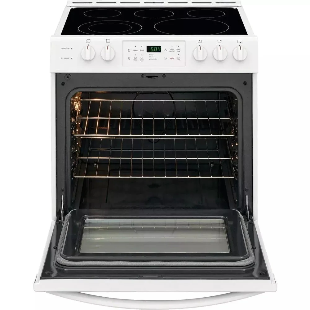 Four simple de 76 cm (30 po) et de 142 litres (5 pi³) blanc avec vitre noire NVS