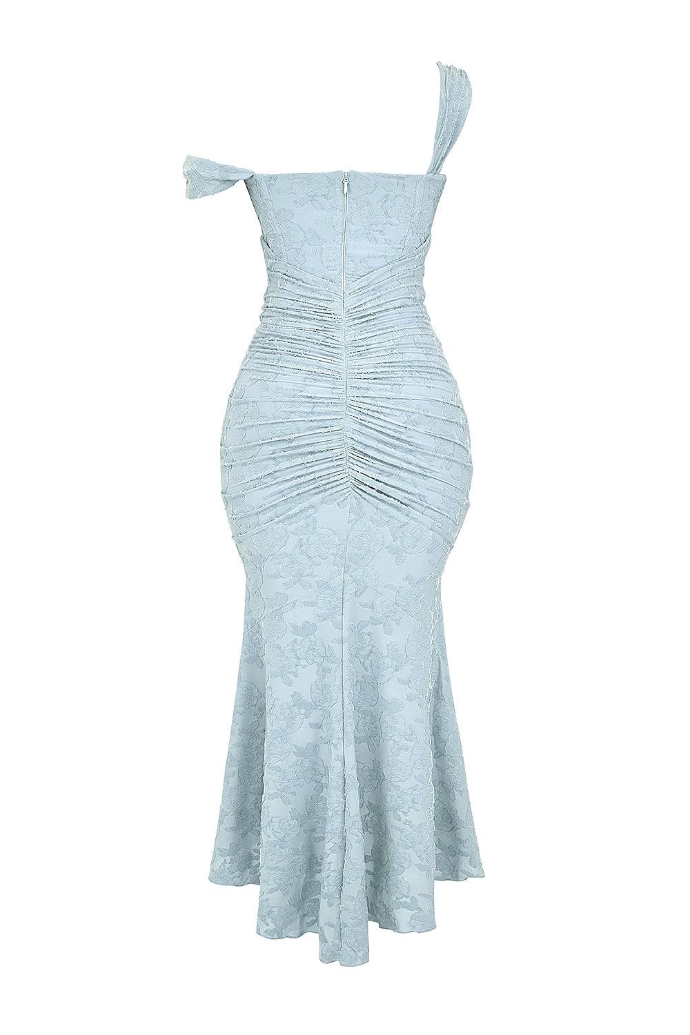 Robe Maxi Fleurie Bleuets