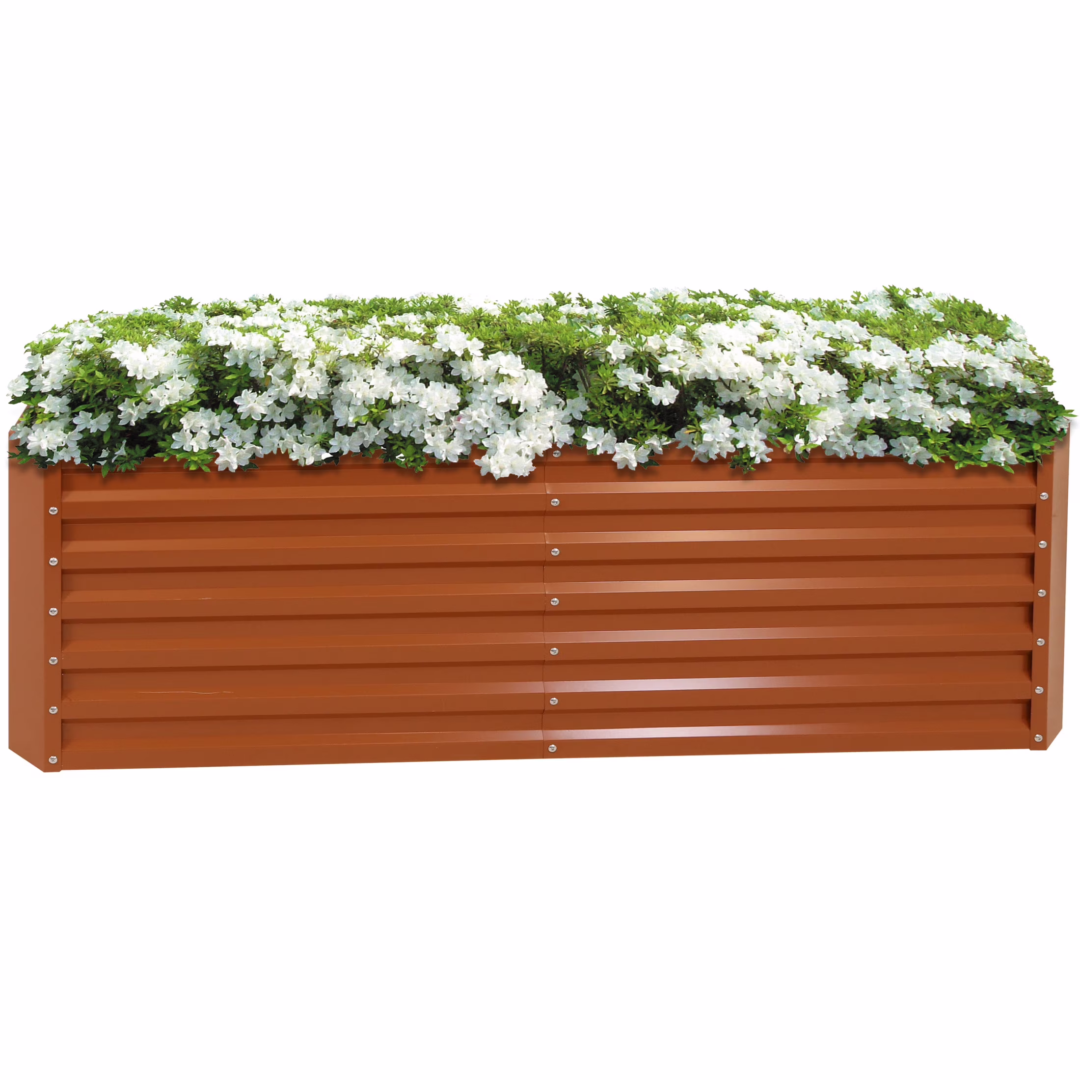 Sunnydaze 71 x 35.5 x 23.5 Rectangular Silver Galvalume Steel Raised Garden Bed
