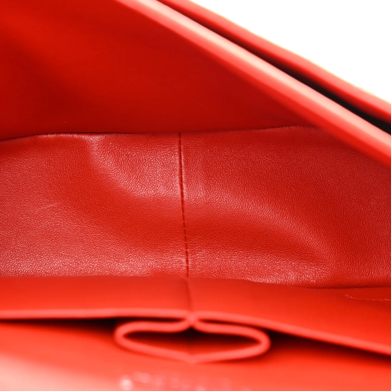 Lambskin Quilted Jumbo Double Flap Red