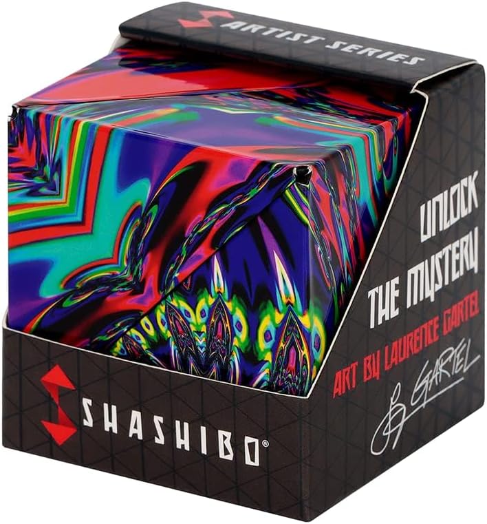 Shashibo Shape Shifting Box - Award-Winning STEM Fidget Toy with Ultra Strong Magnets - Puzzle Cube Transforms Into 100+ Shapes, Perfect Sensory Gift for Kids, Teens, and Adults (Spaced Out)