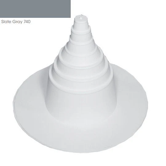 GAF EverGuard TPO Vent Boot, 1 in. to 6 in. Pipe Size, Gray