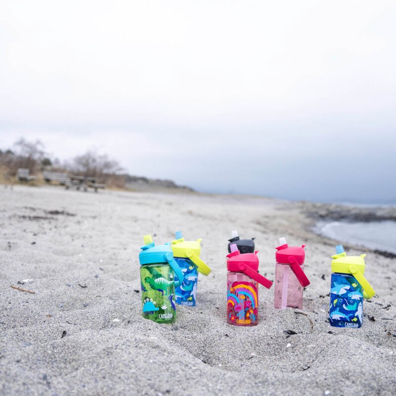 Thrive Flip Straw Kids drikkeflaske 0,4L sharks and rays