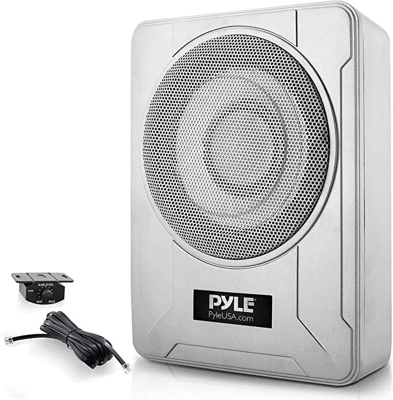 8-Inch Low-Profile Amplified Subwoofer System 600-Watt Compact Car Subwoofer W/ Built in Amp