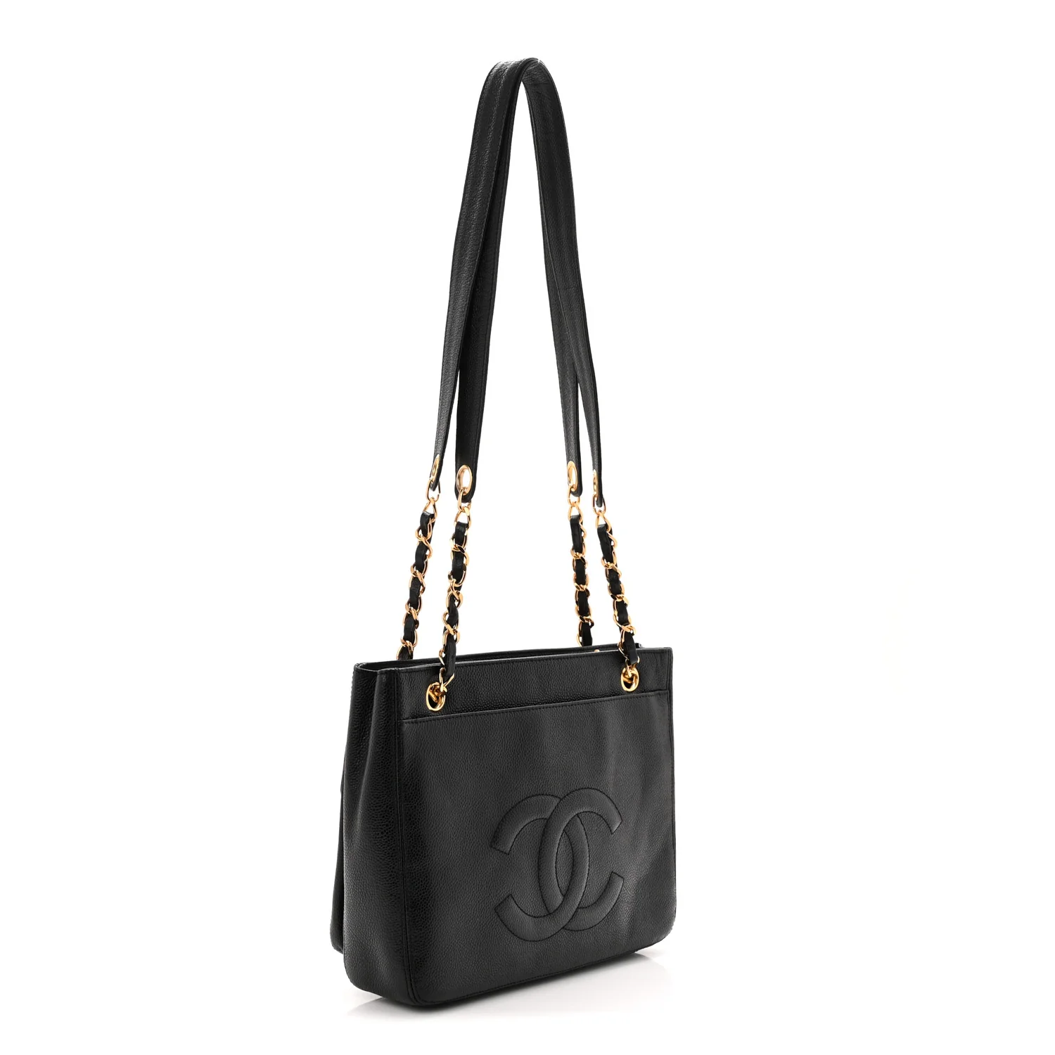 Caviar Flap Shoulder Bag Black