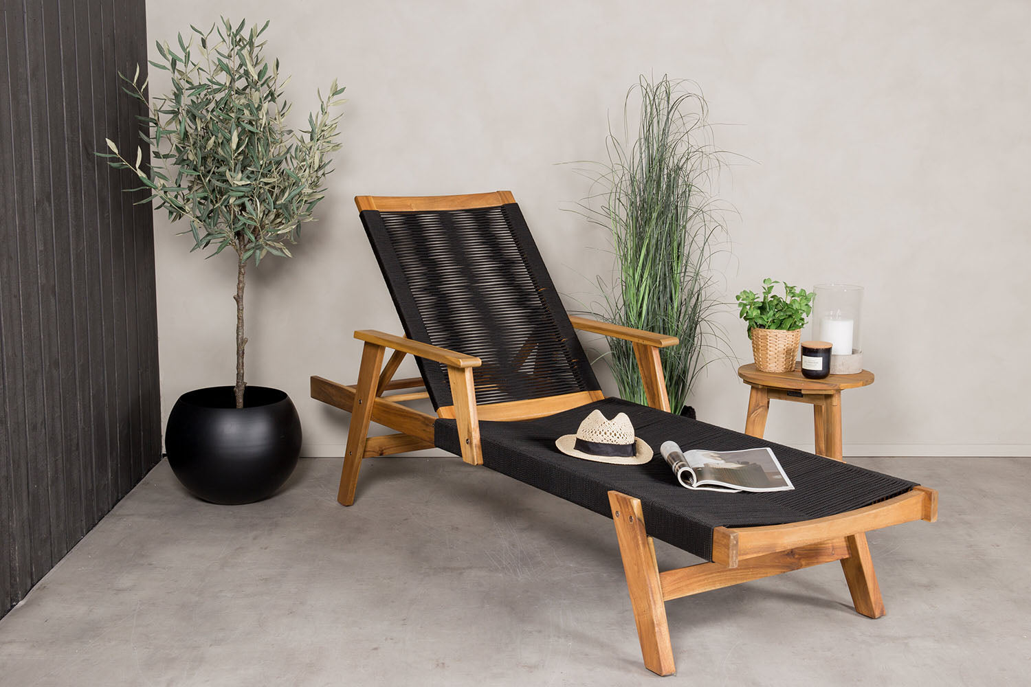 Rebellenclub Aros Tuin Ligbed - Zwart