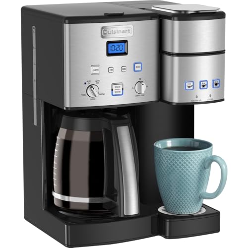 Cafetière Cuisinart à portion individuelle 12 tasses, disponible en 3 tailles : 175 ml, 235 ml et 295 ml, acier inoxydable, SS 15P1 : Maison et cuisine