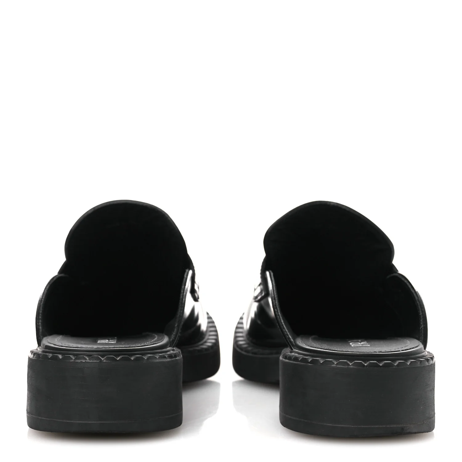 Spazzolato Triangle 40mm Loafer Mules 37 Black
