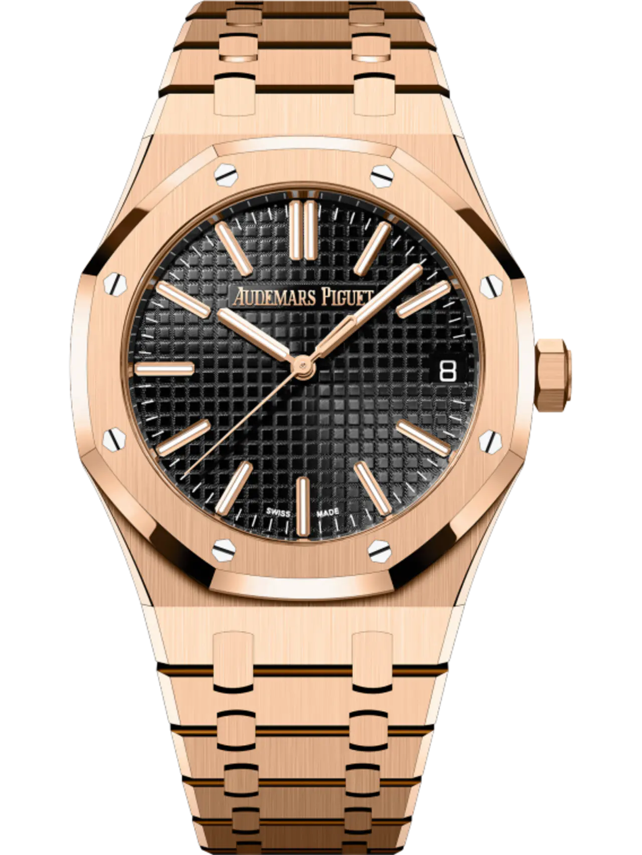 【Super Clone】Audemars Piguet ROYAL OAK Pink Gold Black Dial 41mm 15510OR.OO.1320OR.04