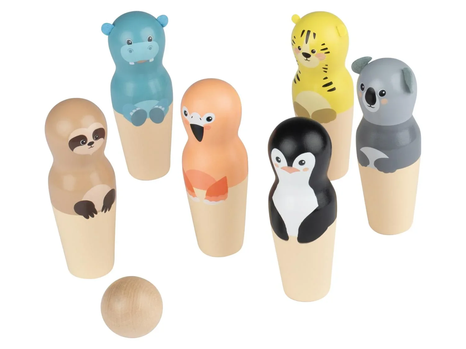 lupilu Jeu de quilles animaux ou Jeu de croquet ou Jeu de lancer d'anneaux animaux