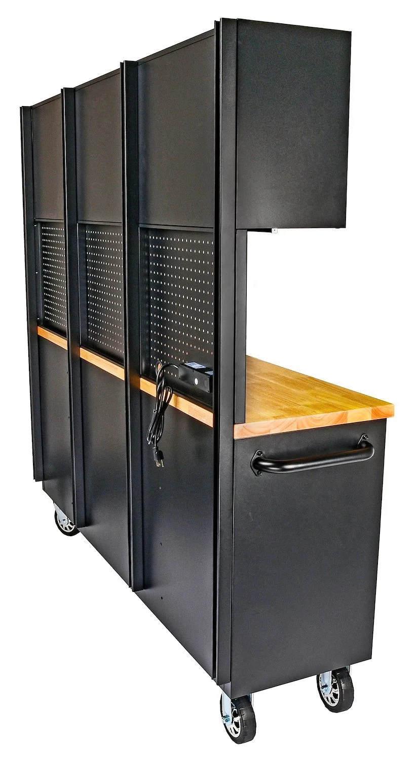 81453 72 in. Rolling Tool Cabinet Black Powder-Coated Steel Includes: (15) - Image 5