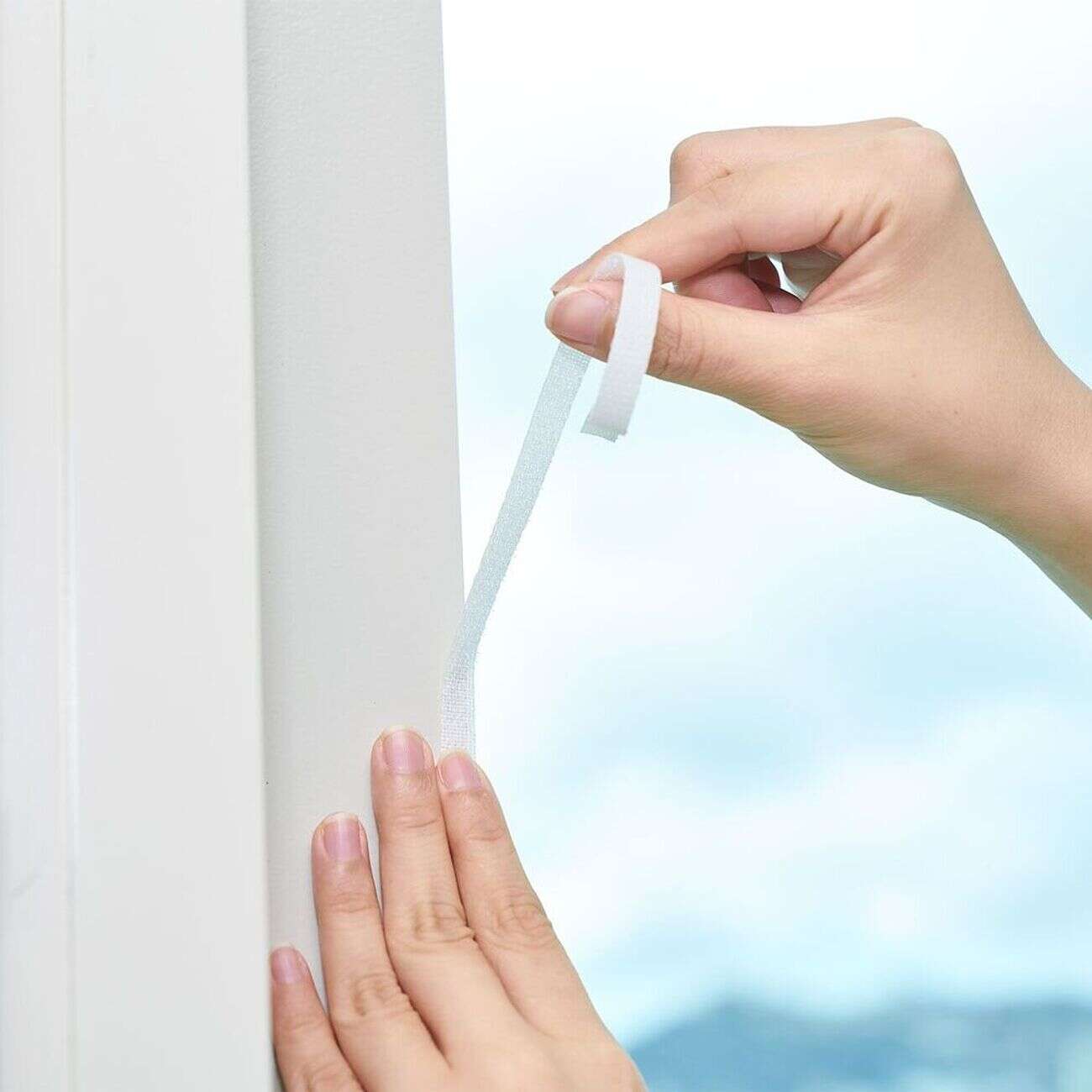 Moustiquaire agrippante pour fenêtre polyester blanc 125x160cm