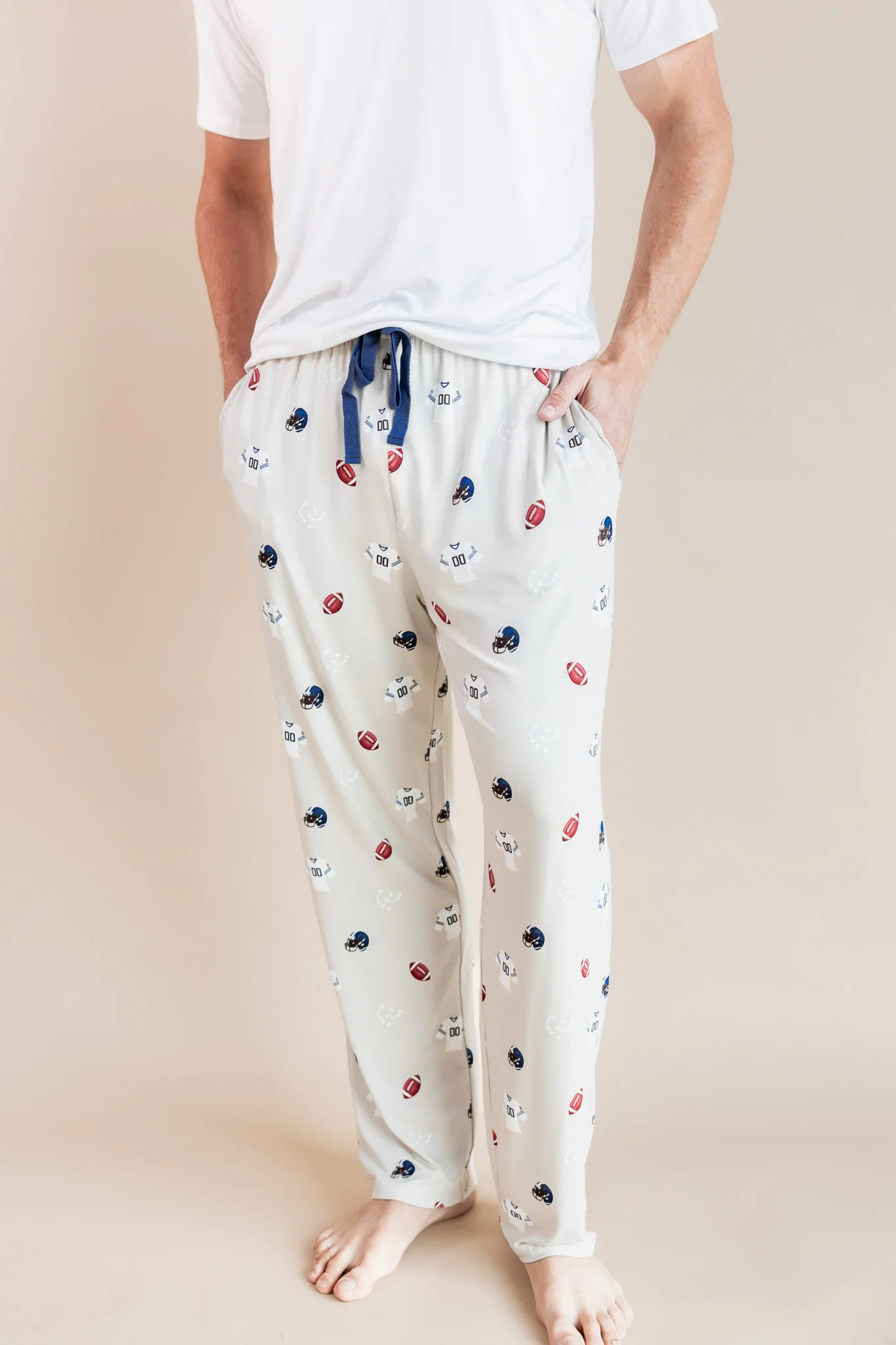 Men's Lounge Pants in Vintage Football