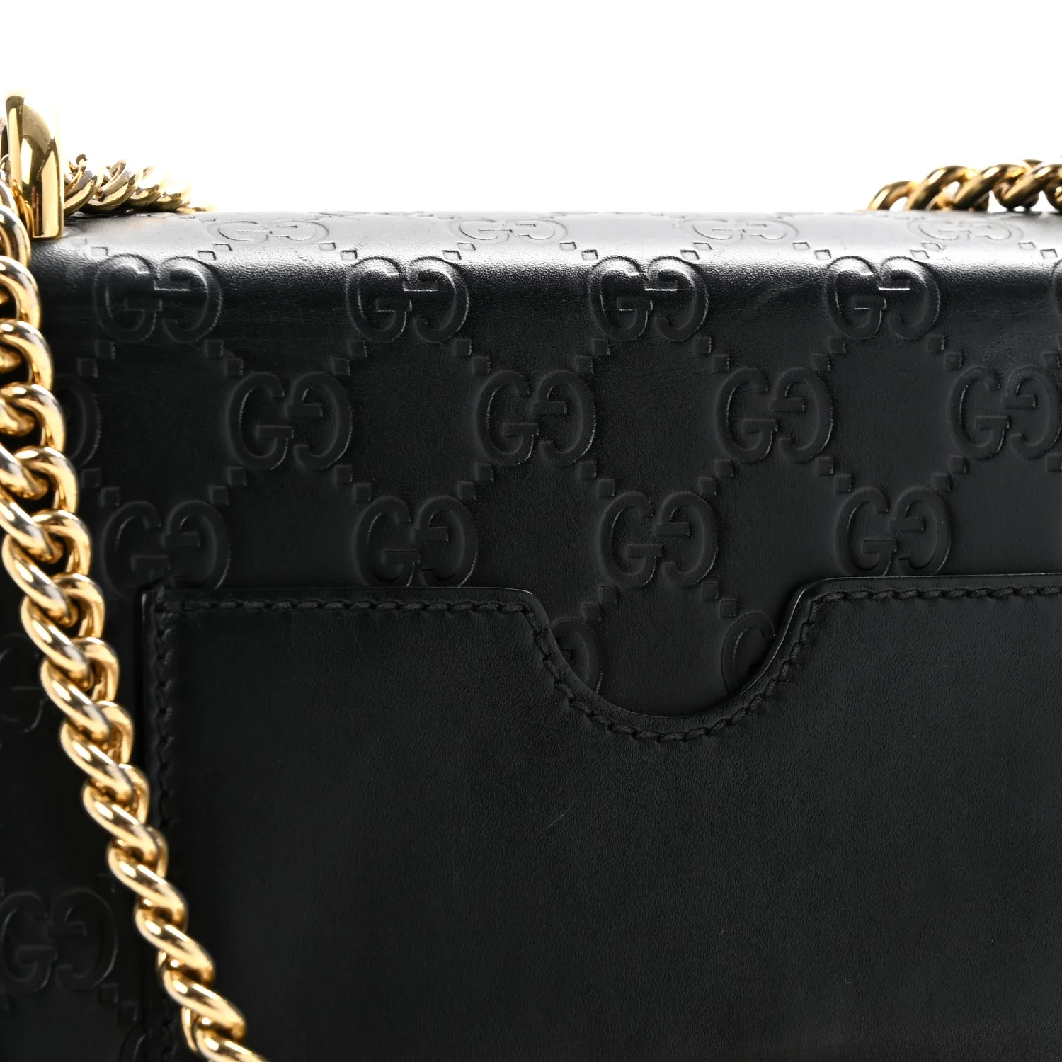 Guccissima Small Padlock Shoulder Bag Black