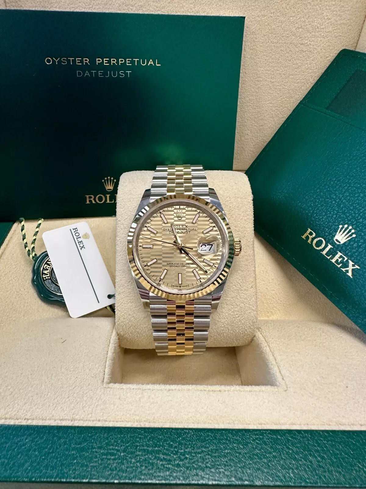 [Super Clone]RLX  Datejust 36mm 126233-0039 Champagne Fluted Motif Index Dial Jubilee Bracelet