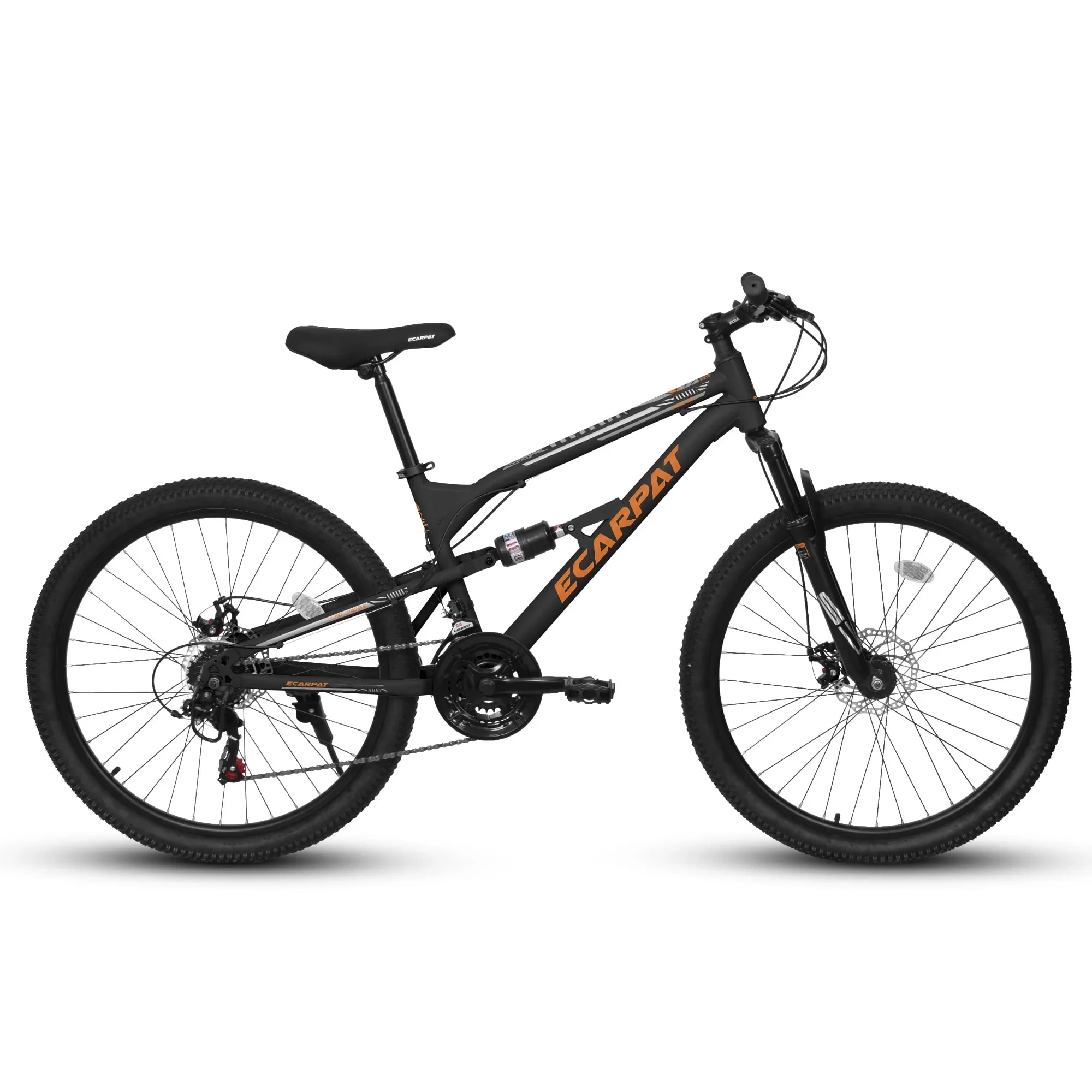 POVANLI  26 Inch Mountain Bike Adult Full Shimano 21 Speed Mountain Bike, Dual Disc Brake, Aluminum Frame Disc Brake, Front Suspension, Mountain biking for both men and women, Black (Gift)