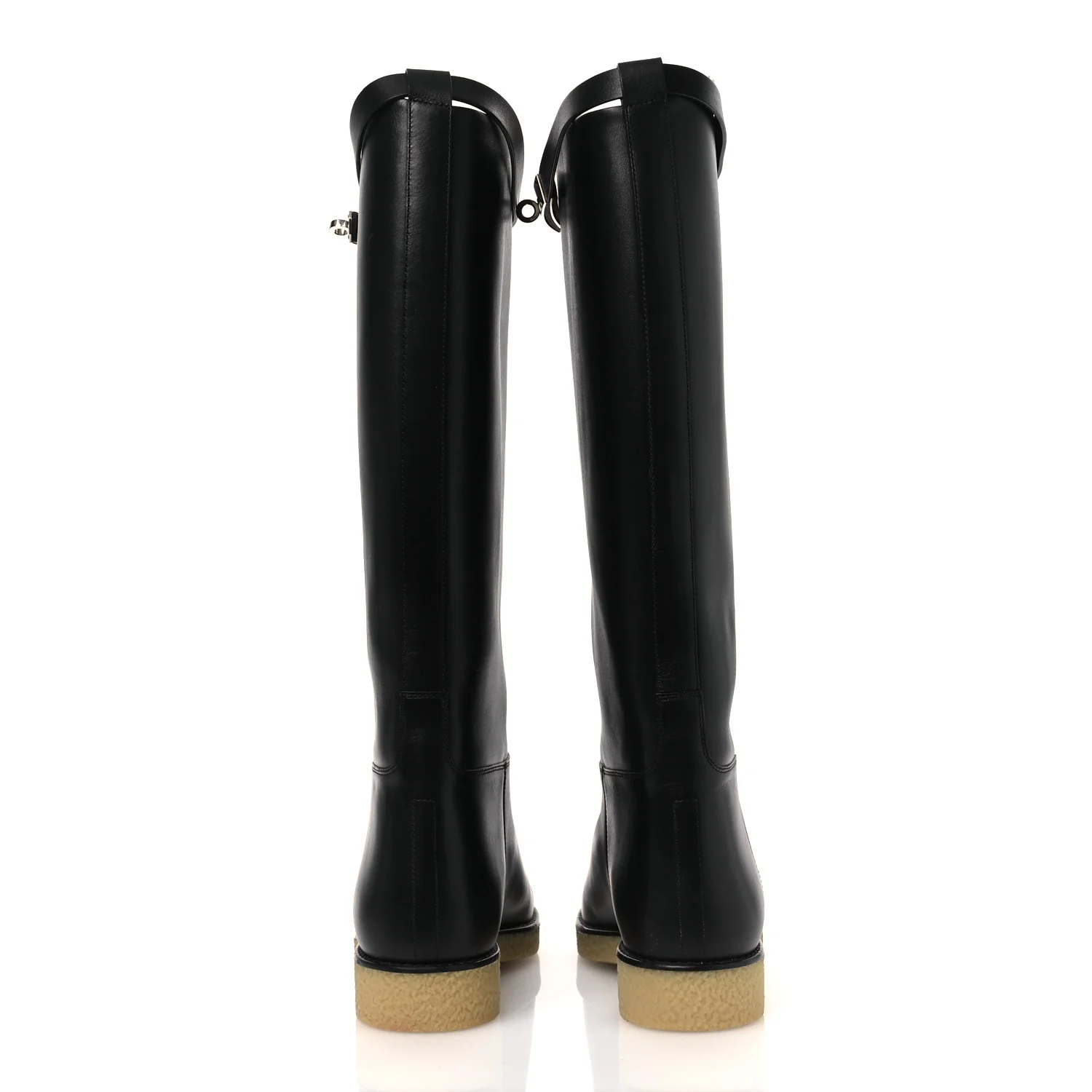 Calfskin Faustine Boots 38 Black