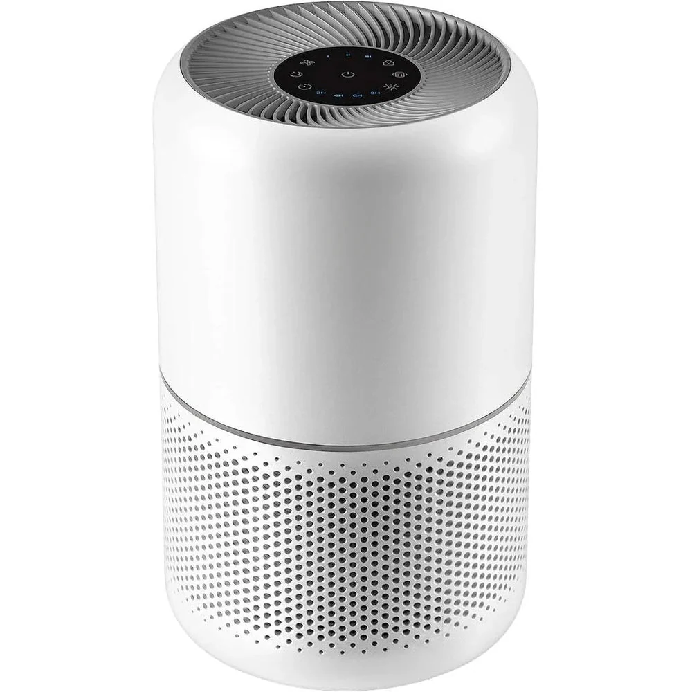 Air Purifier for Home Allergies Pets Hair in Bedroom & Standing Fan for Bedroom, 82FT Circulair 120° Oscillating Fan