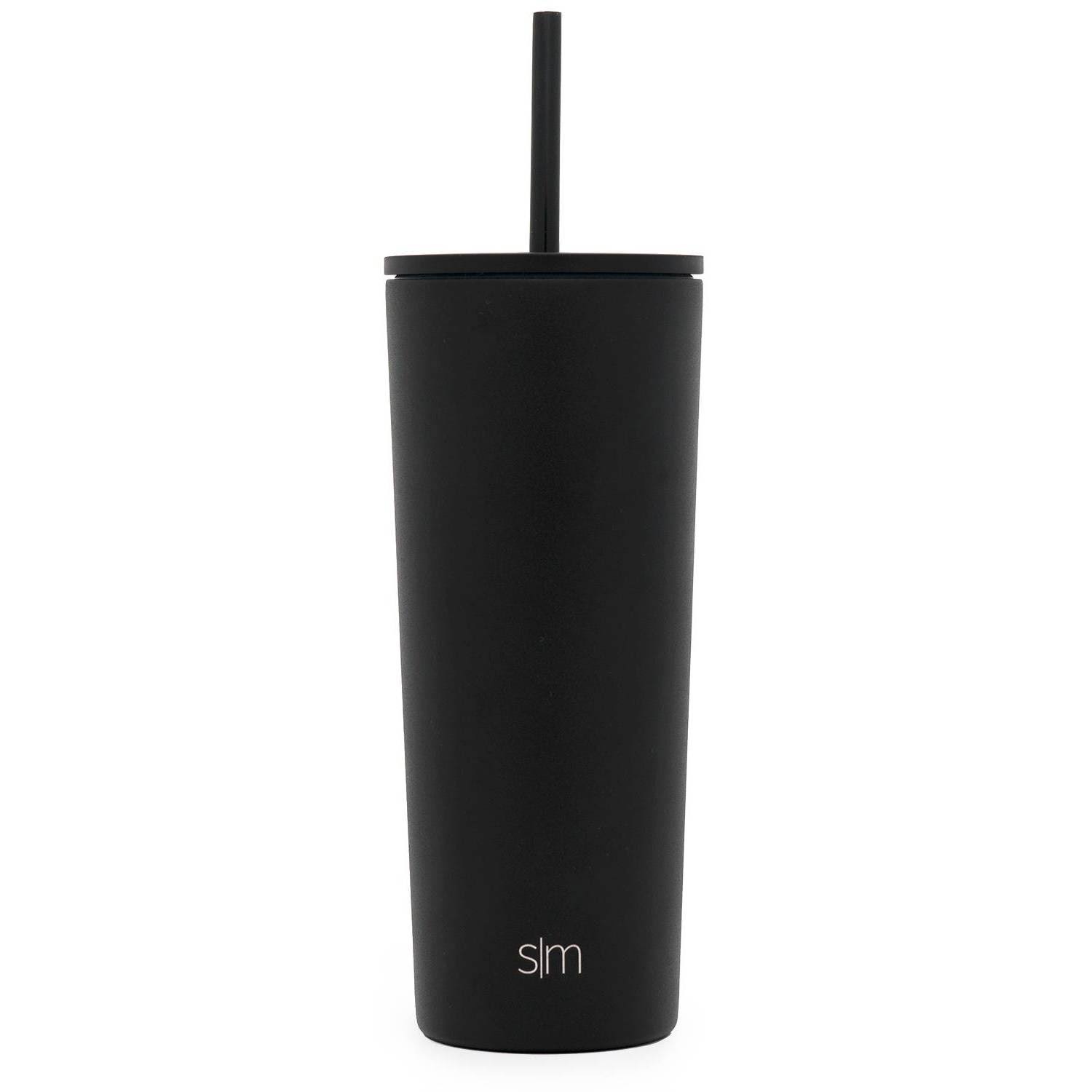 Simple Modern 24oz Insulated Stainless Steel Classic Tumbler with Straw Black