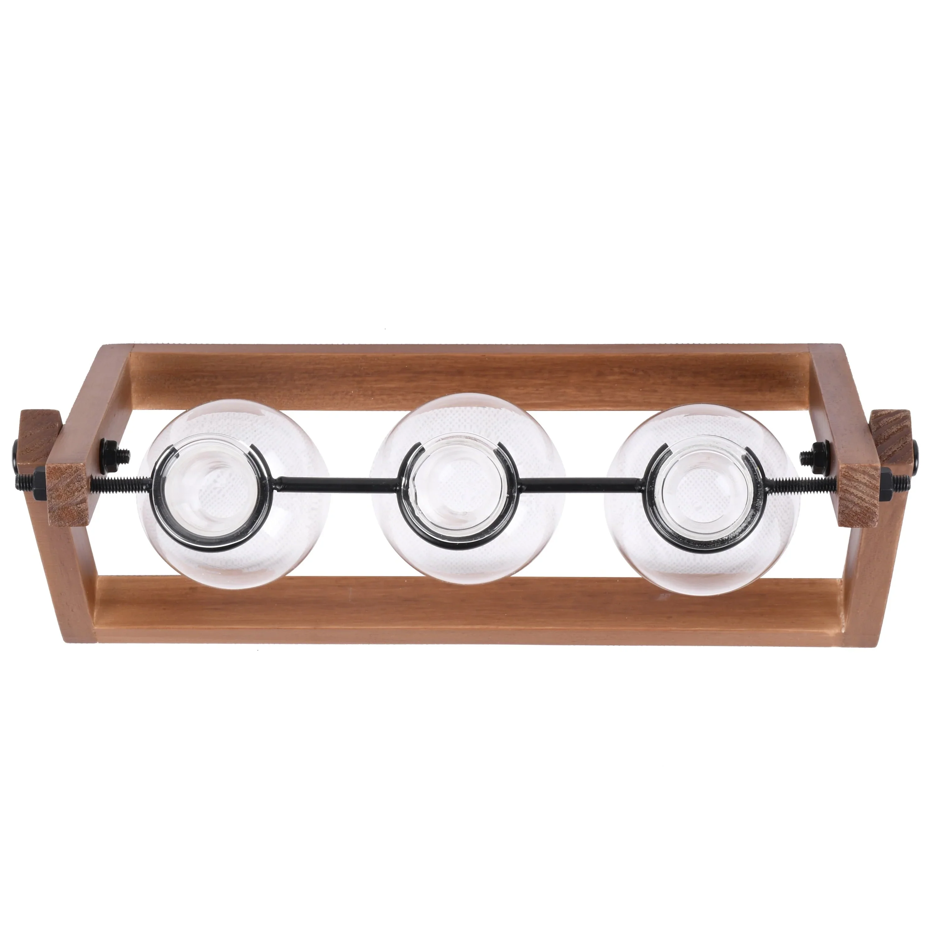 Better Homes & Gardens Painted Rectangle Glass and Wood Planter & Stand Set