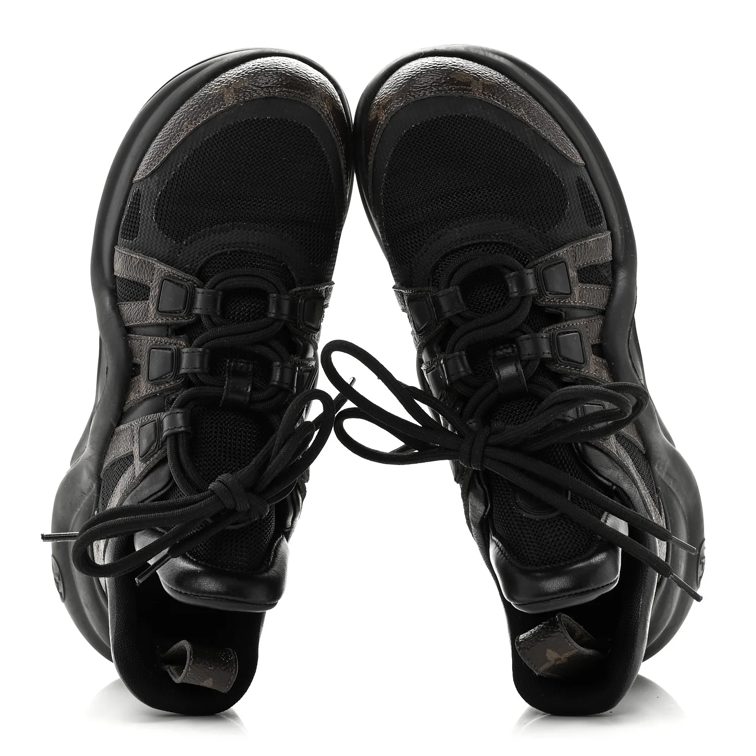 Calfskin Patent Monogram LV Archlight Sneakers 38 Black