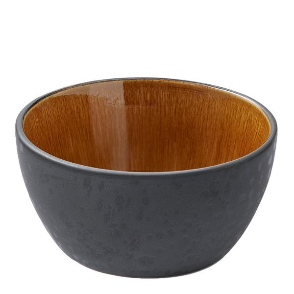 Skål 12 cm svart/amber