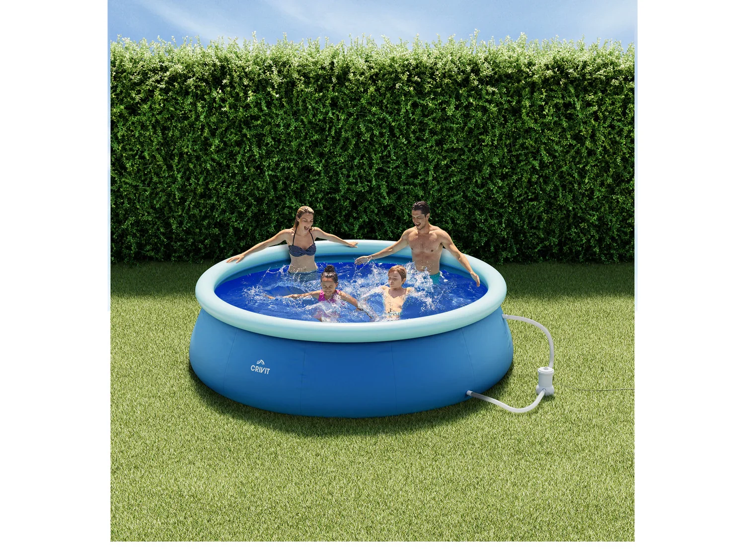 CRIVIT Piscine gonflable Quick-Up,  300 x 76 cm