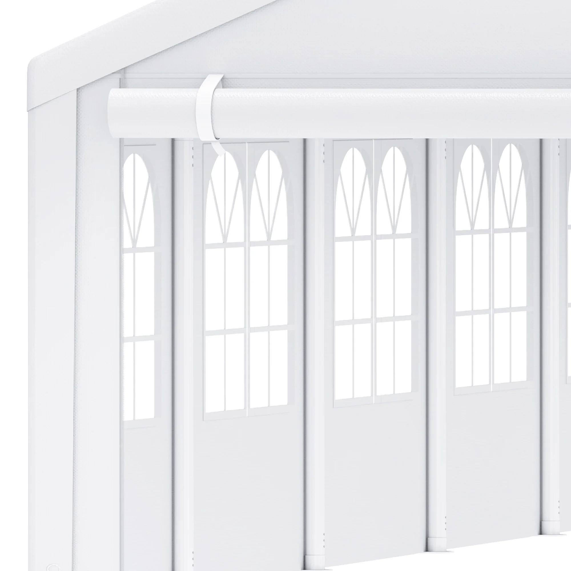 20' x 40' Heavy Duty Gazebo with Reinforced Triangular Column Outdoor Party Tent Canopy Event Shelters Upgraded Galvanized Carport with Removable Sidewall Windows for Commercial, Part(20' x 40') - Image 9