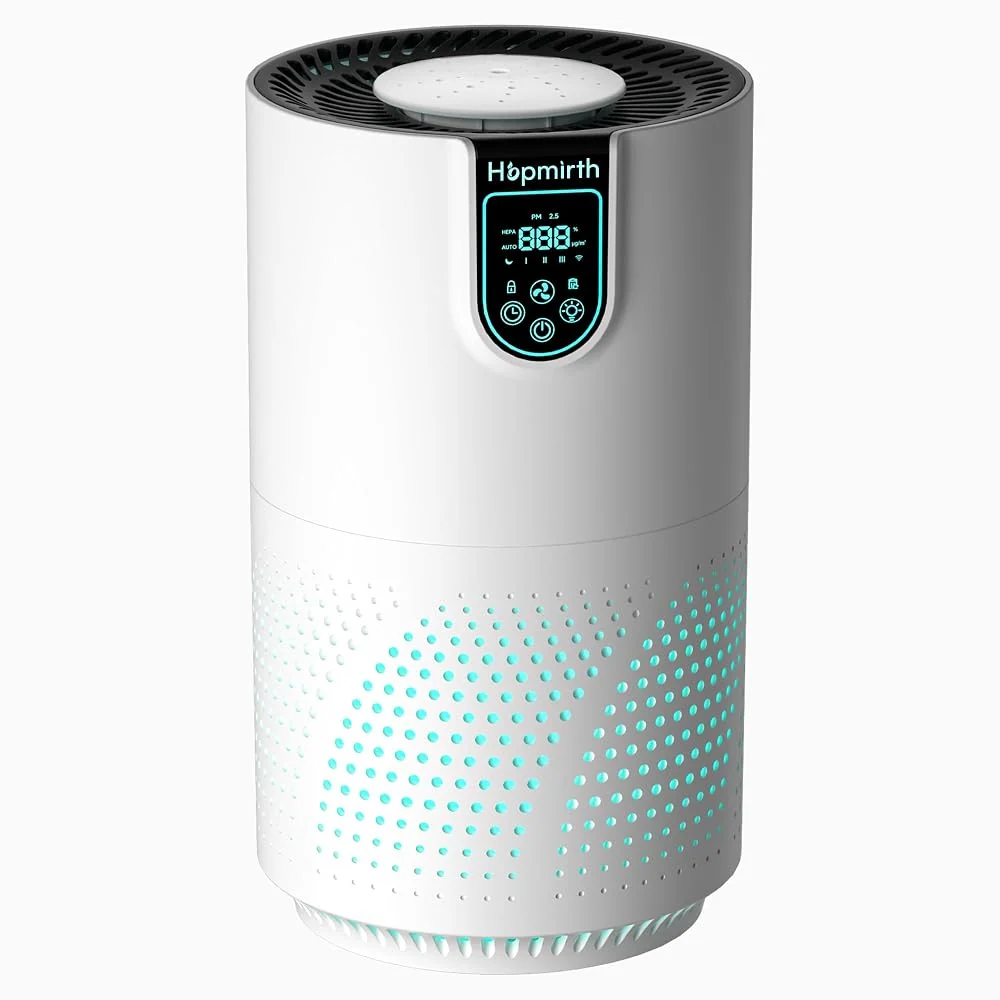 Upgraded Air Purifier for Home & Bedroom, H14 True Filter, PM2.5 Air Quality Sensor, Covers up to 2000 Ft², Auto & Sleep Mode, Air Purifier for Pets, Allergies, Smoke, Dust & Pollen white