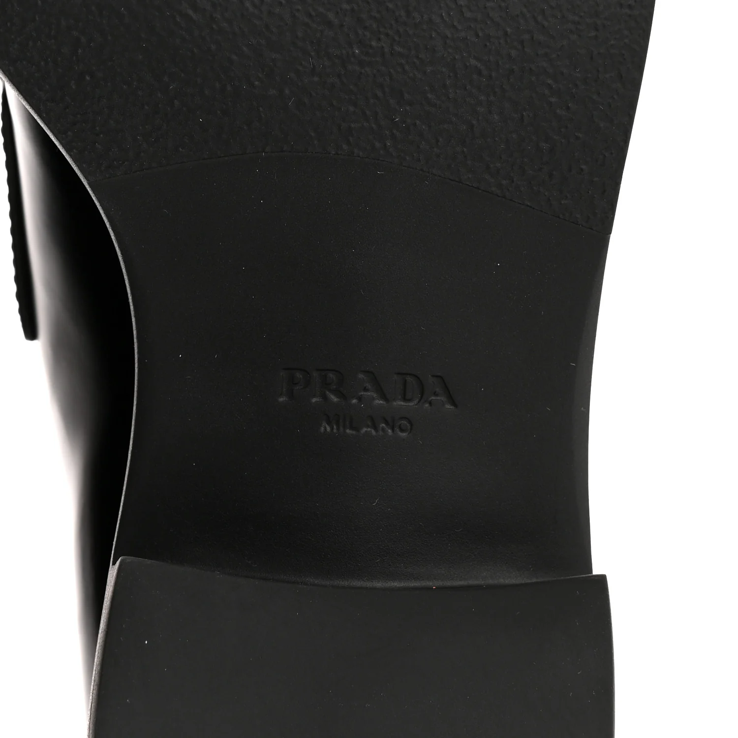 Spazzolato Metal Triangle Logo 50mm Loafers 40.5 Black