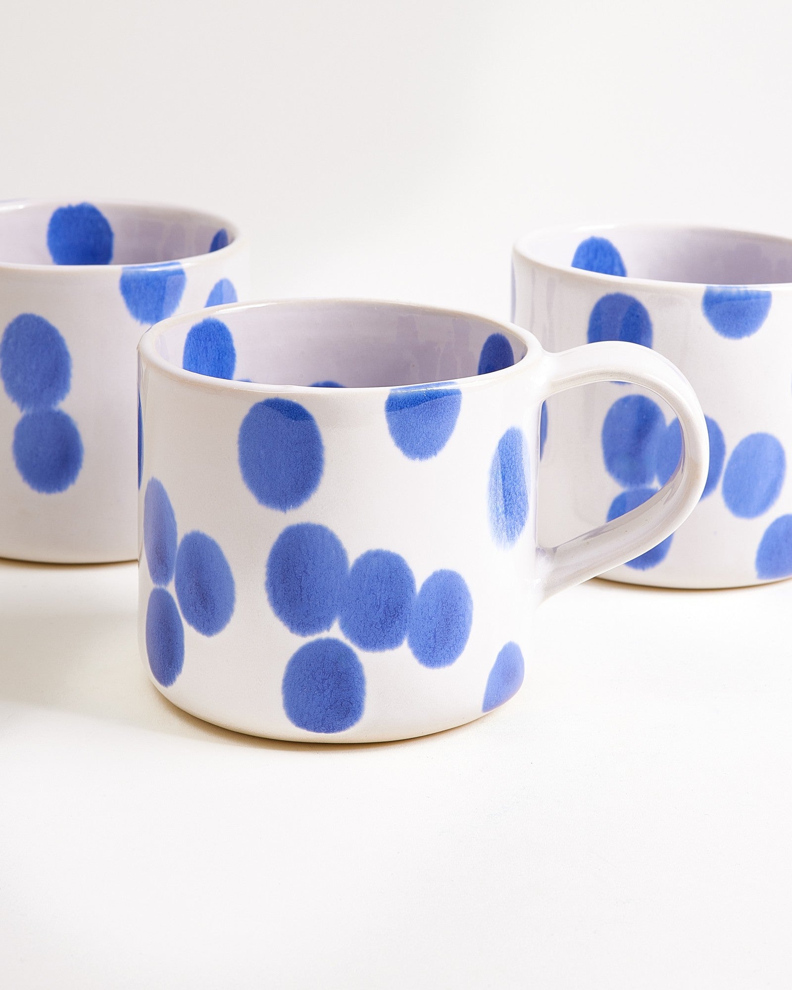 NÓDOA - LARGE MUG DOTTED BLUE SET OF 4