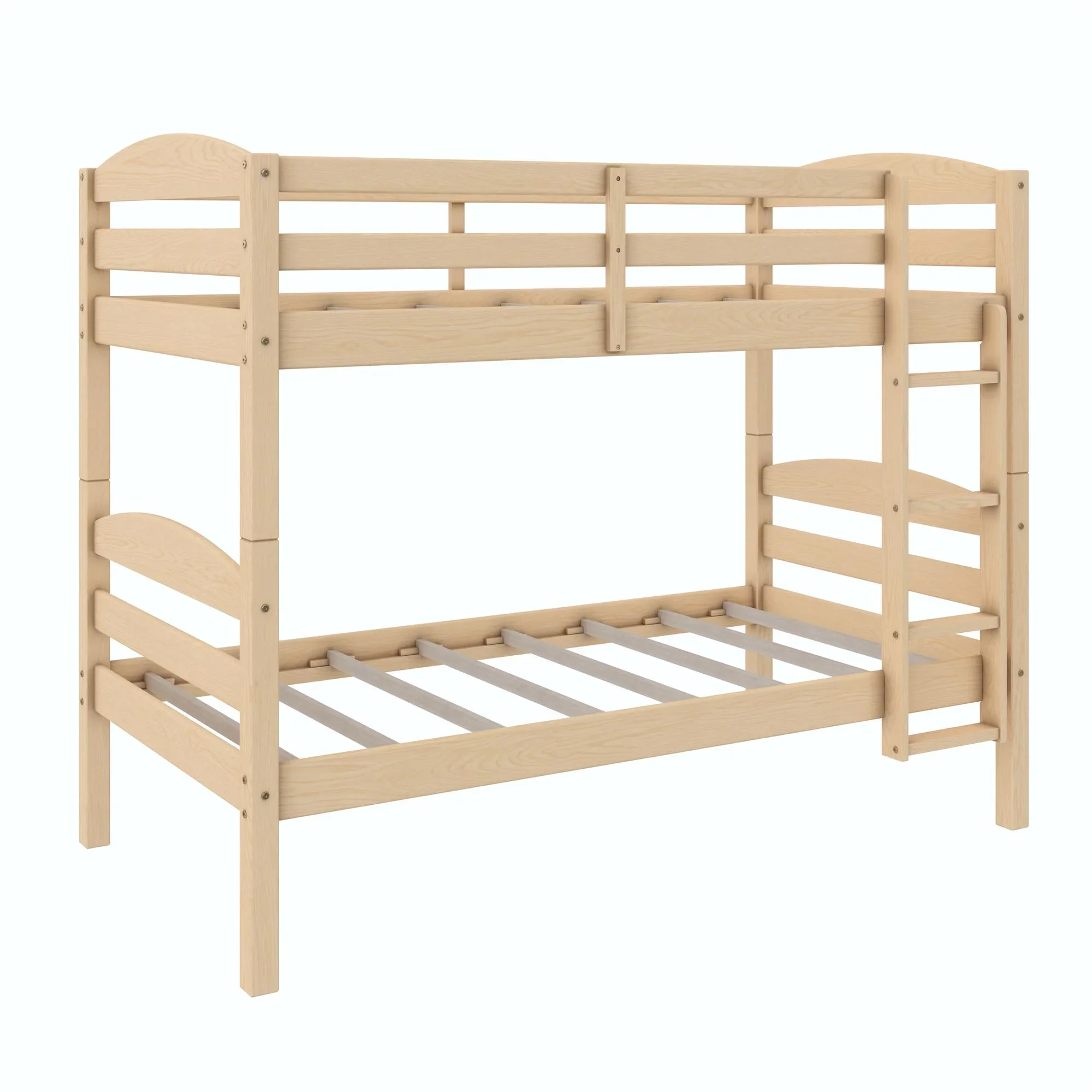 Better Homes & Gardens Leighton Solid Wood Twin-over-Twin Convertible Bunk Bed, Vanilla