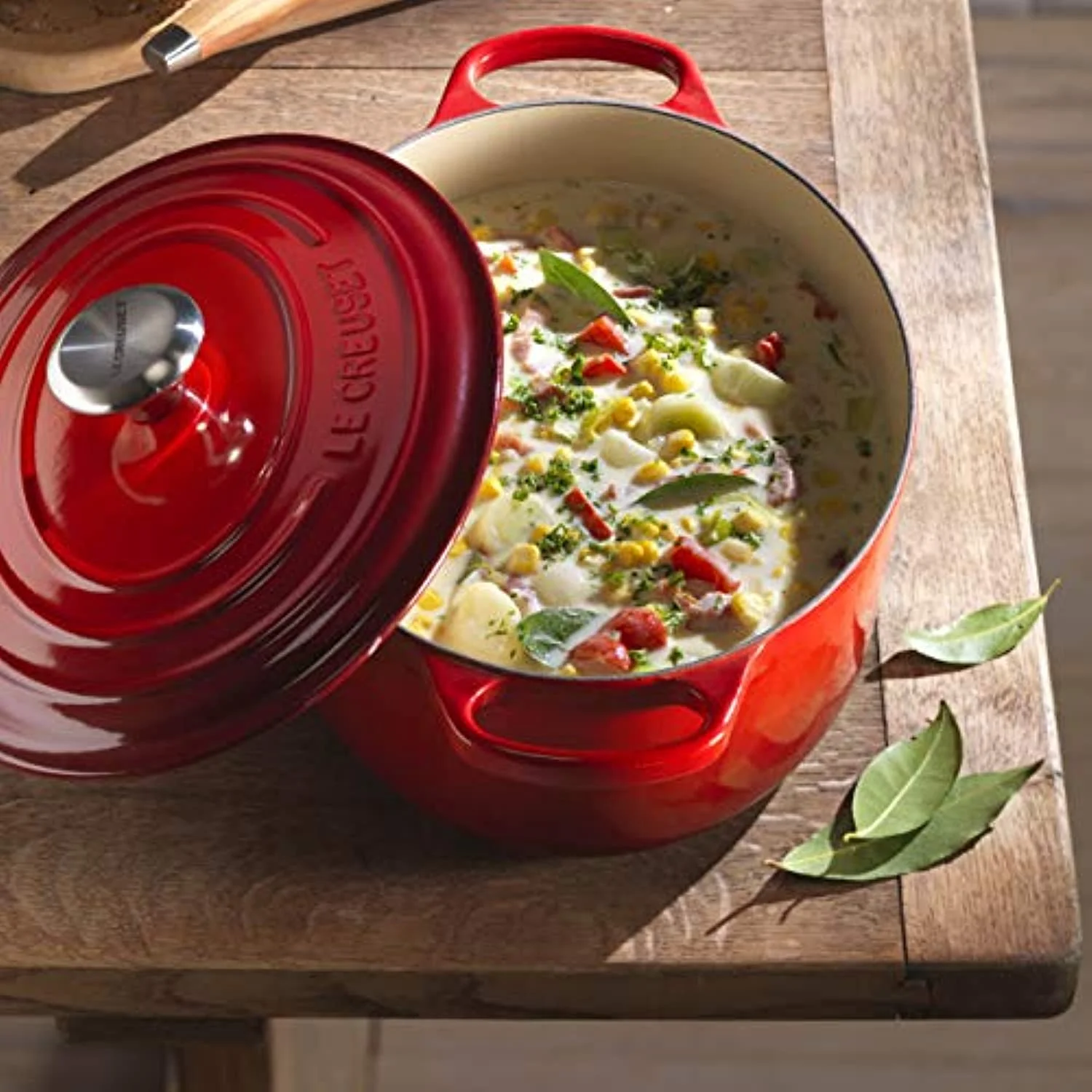 Le Creuset Enameled Cast Iron Signature Oval Dutch Oven, 5 Qt., Cerise