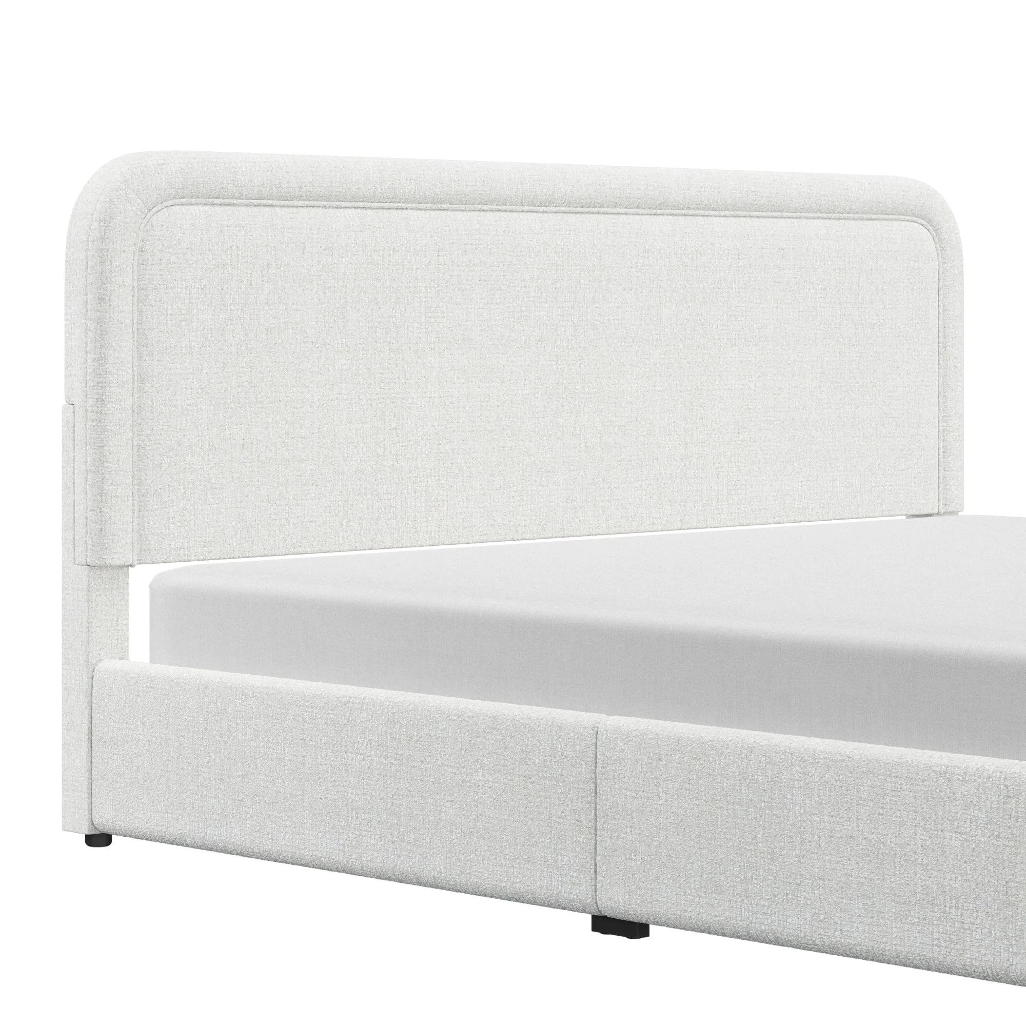 Better Homes & Gardens Juliet King Boucle Platform Bed, Ivory