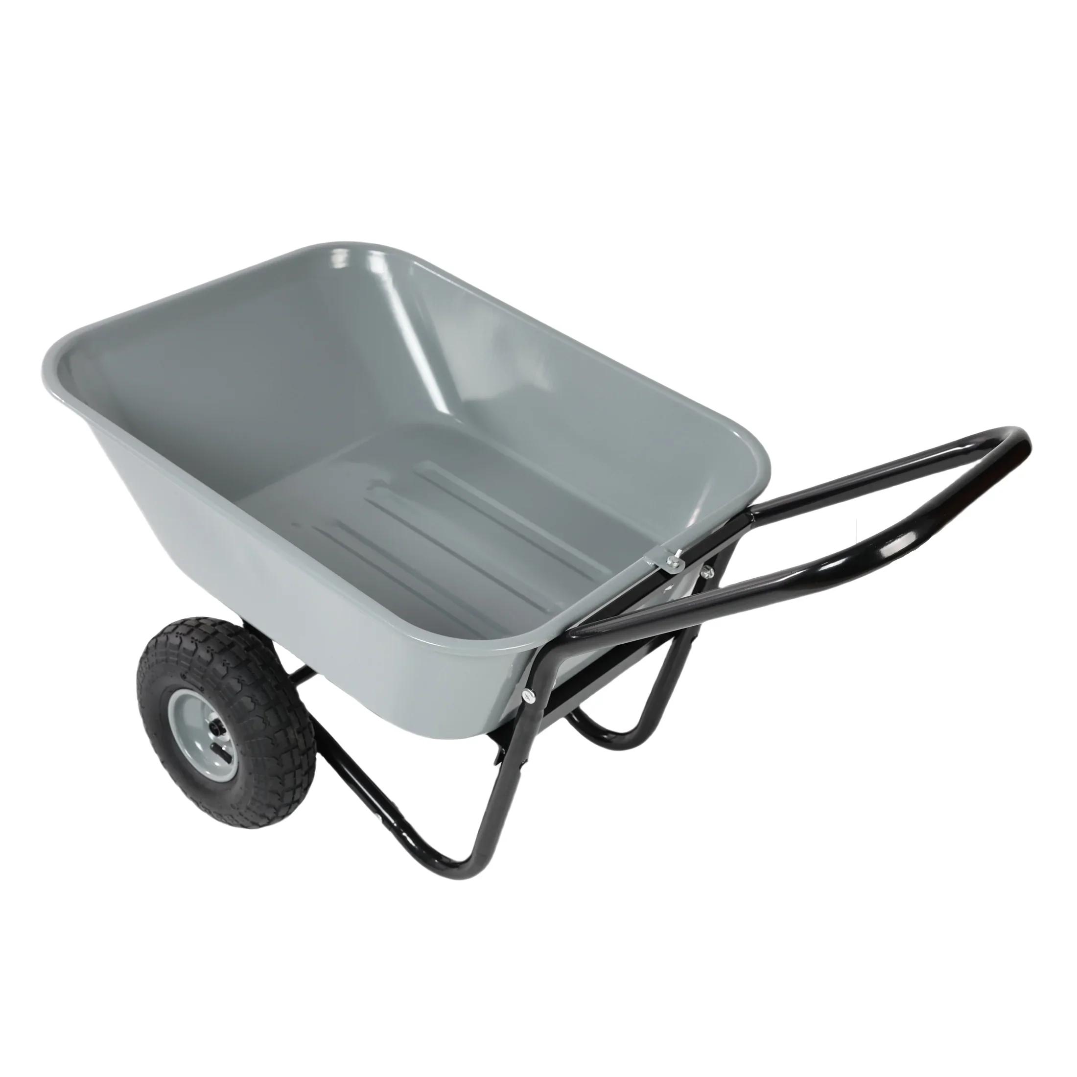 Unbranded Garden Cart with 10-Inch Pneumatic Wheels, Yellow and Black