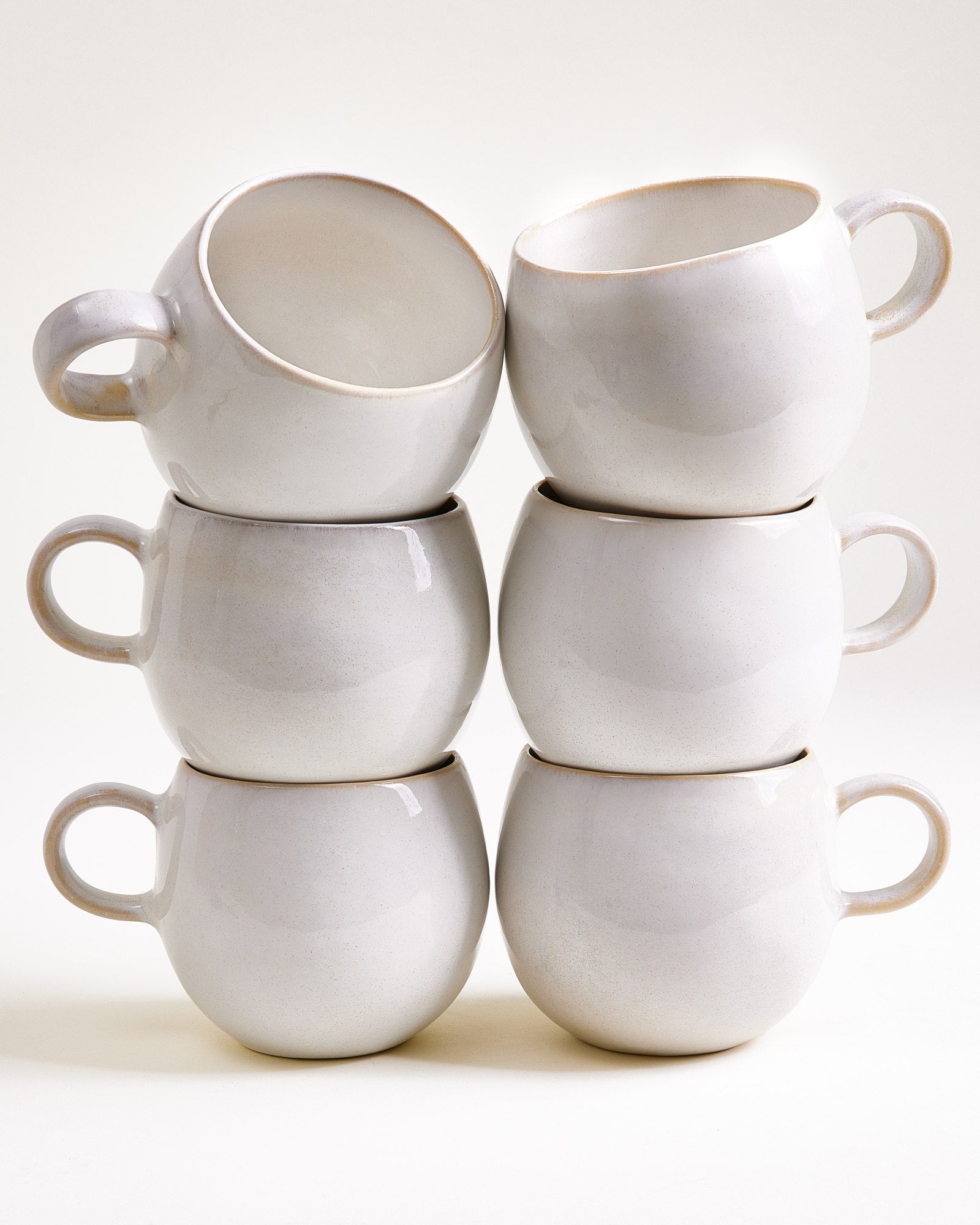 AREIA - LARGE MUG WHITE SET OF 6
