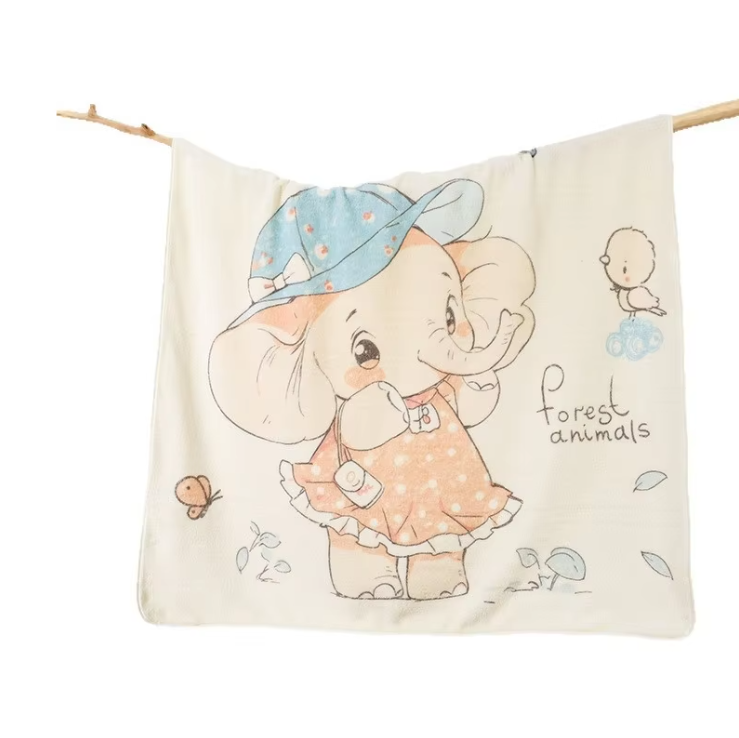 Custom Printed Animal Cartoon 100% Polyester Anti-Dust Mite Multifunction Throw Blanket Stylish Luxury Travel Gifts All Season