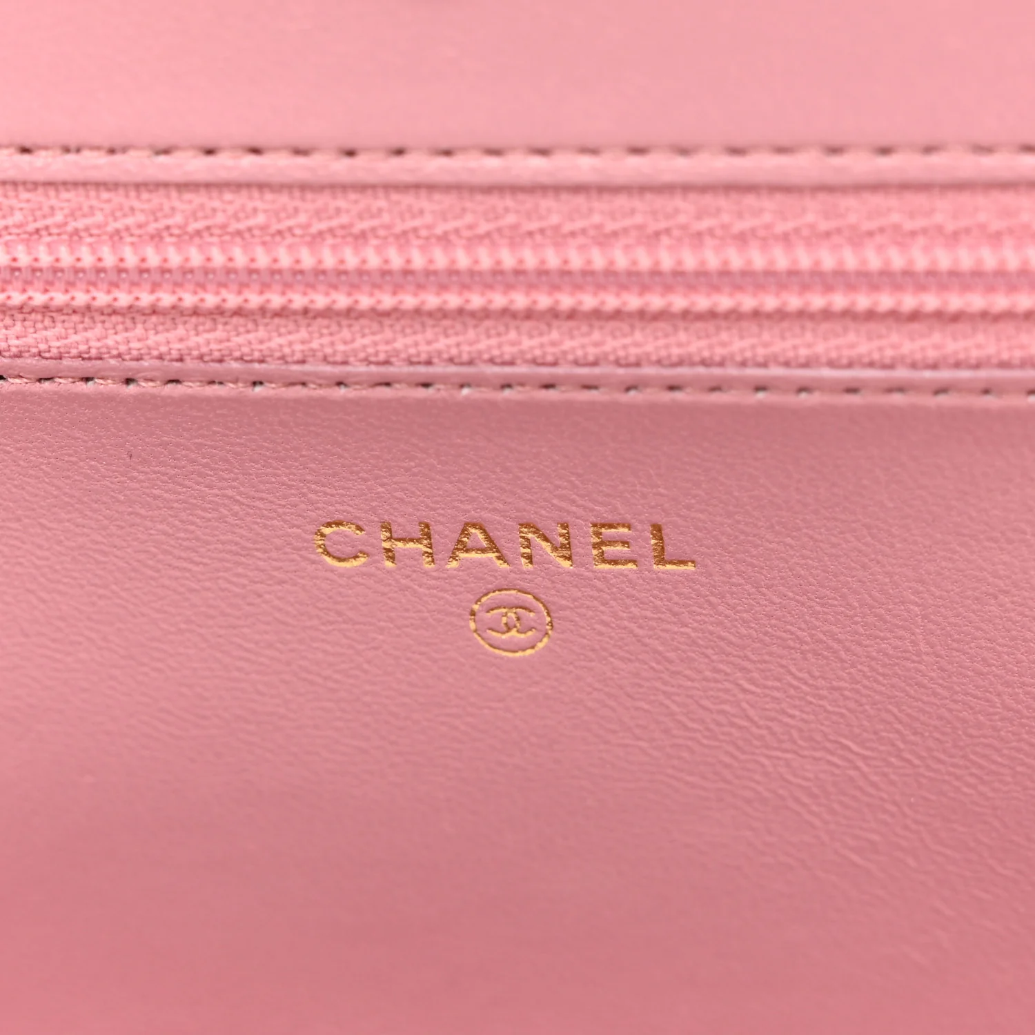 Metallic Lambskin Quilted Boy Wallet On Chain WOC Pink