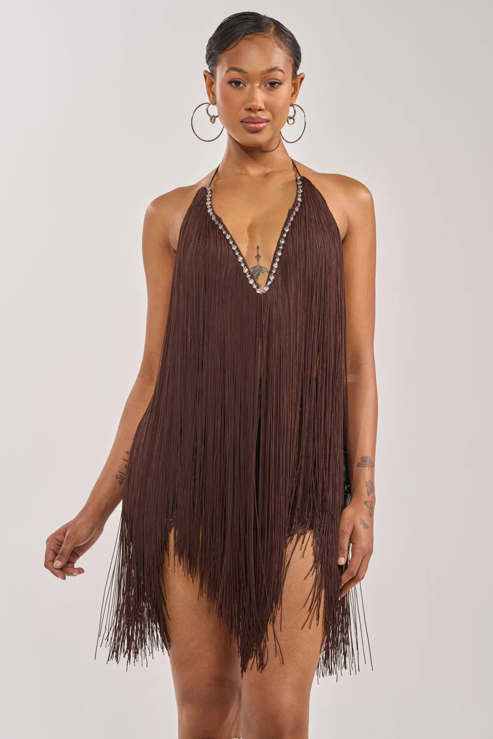 SWEPT AWAY FRINGE TOP - Akira Store