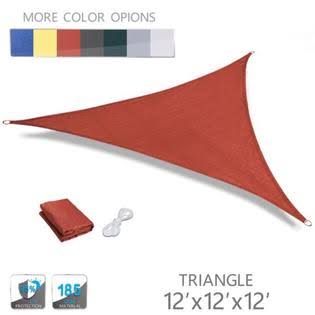 Love Story 12' x 12' x 12' Triangle Terra UV Block Sun Shade Sail Perfect for Outdoor Patio Garden